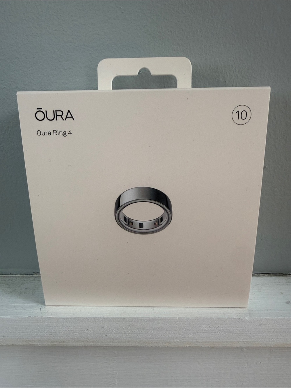 ŌURA Ring 4 Smart Ring — Silver (Size 10) NWT
